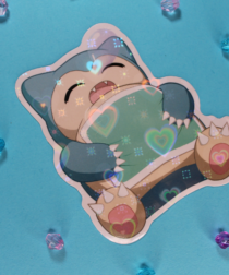 Alternative view of Sleepy Time 3" Holographic Vinyl Sticker