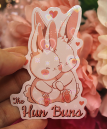 Alternative view of The Hun Buns Logo 3" Holographic Vinyl Sticker