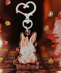 Alternative view of The Hun Bun Logo Charm 2" Keychain