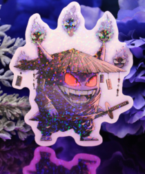 Ghost Samurai 4" Holographic Vinyl Sticker