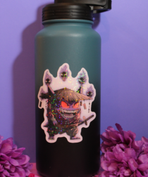Alternative view of Ghost Samurai 4" Holographic Vinyl Sticker