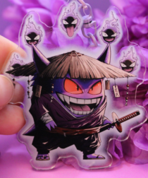 Alternative view of Ghost Samurai Charm 3" Keychain