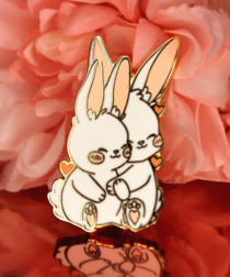 Alternative view of The Hun Buns 1.5" Enamel Pin