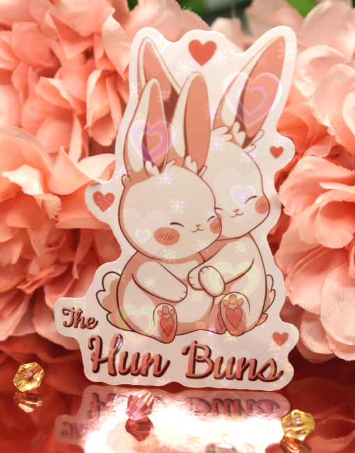 The Hun Buns Logo 3" Holographic Vinyl Sticker