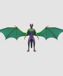 Alternative view of Winged Dragonborn Anatomy Blockout