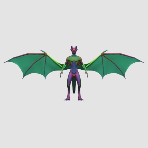 Winged Dragonborn Anatomy Blockout - Image 2