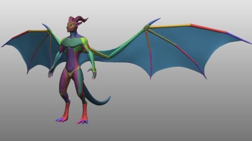 Winged Dragonborn Anatomy Blockout - Image 3