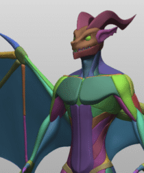 Winged Dragonborn Anatomy Blockout