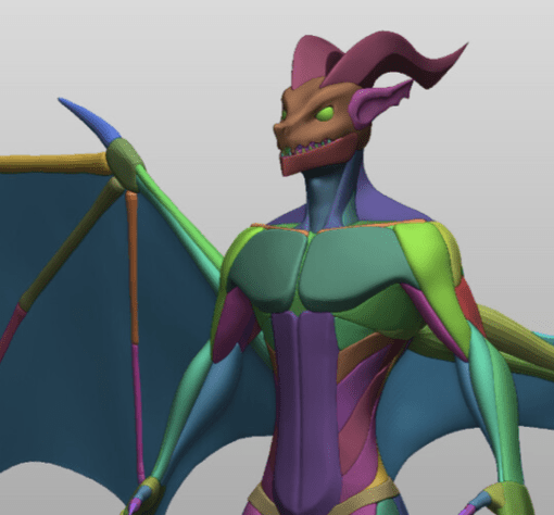 Winged Dragonborn Anatomy Blockout