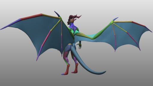 Winged Dragonborn Anatomy Blockout - Image 5