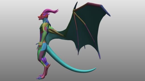 Winged Dragonborn Anatomy Blockout - Image 4