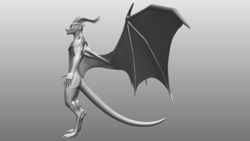 Winged Dragonborn Anatomy Blockout - Image 9