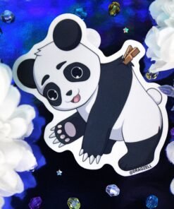 Pinned Panda Laminated Vinyl Sticker