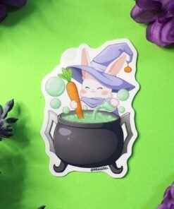 Witch Bun,  Laminated Vinyl Sticker!