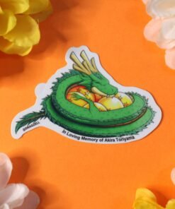 Baby Green Dragon Laminated Vinyl Sticker
