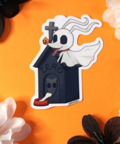 Alternative view of Spooky Graveyard Ghost Dog Vinyl Sticker