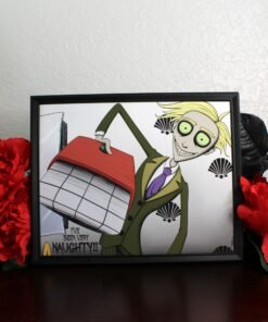 Alternative view of Naughty Fred, Tim Burton Style Art Print, Inspired by Courage The Cowardly Dog