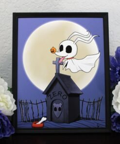 Alternative view of Zero, TNBC Graveyard Ghost Dog, Wall Decor
