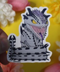 Chibi Silver Snake, Vinyl Sticker