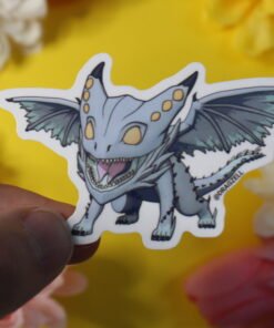 Chibi Blue Dragon Vinyl Sticker