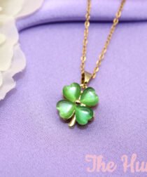 Alternative view of Opal Green Clover, Fidget Jewelry