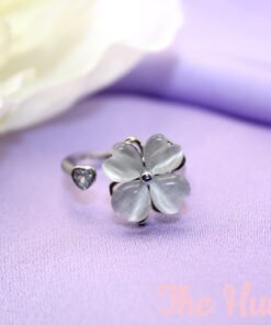 Alternative view of Opal White Clover, Fidget Jewelry