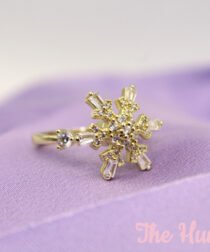 Snowflake, Adjustable Fidget Ring