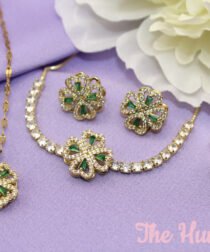 Jeweled Green Clover Fidget Jewelry
